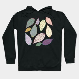 Assorted soft bright colors leaves Hoodie